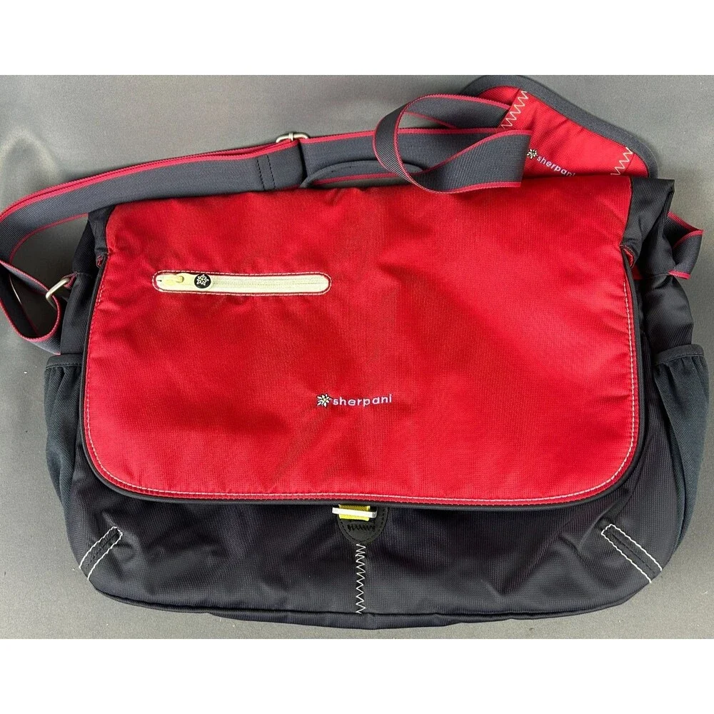 Sherpani Verve Crossbody Red Black Messenger Yoga Travel Tote Bag 12